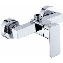 Rubinetto Doccia Cromato Moderno A Parete Con Miscelatore Acqua Calda E Fredda