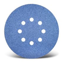 Blue Klett-schleifscheiben, 150 Mm, 8-loch, F. Exzenterschleifer, Zirkonkorund (25 Stk.) K40 - Menzer