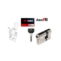 Cylindre de serrure CISA – 59,5 mm – Protection anti-perçage – 3 clés – Bumping – 8015346132898