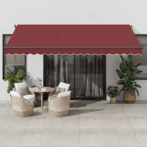 Store Banne-auvent Rétractable Automatique Bordeaux 450x350 Cm