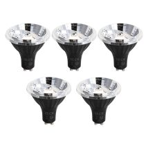 Luedd - 5er-set Gu10 3-stufen-dimmbare Led-lampen 70mm 6,5w 600lm 2700k