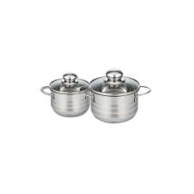 Lot De 2 Faitouts - Fackelmann - Elo Brillant - Acier Inoxydable - Sans Pfas - 12 Et 14 Cm