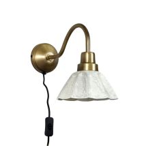 [gebraucht] B-ware Pr Home Wandleuchte Wandlampe Ester Lampe Cremeweiß Kabel Stecker Serie