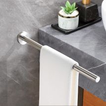 Kcvv - Toallero De Pared De Acero Inoxidable Para Baño (plata)