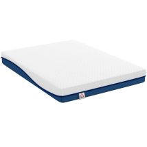 Matelas 140x190cm. Matelas 2 Personnes. Mousse À Mémoire De Forme Au Thé Vert. Housse Amovible Lavable. Fermeté Moyenne