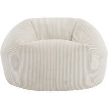 Palozi Sofa – Cord-Hocker Beige – Rund – 85 x 85 x 50 cm – Ultra flauschig – Anti-Pilling-Stoff – 9,6 kg