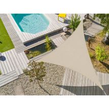 Voile D'Ombrage Triangulaire Flex 5 X 5 X 5 M Ivoire Jardiline Sonnenschutz Sichtschutz Windschutz Outdoor