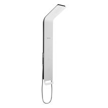 Colonna Doccia A Parete In Alluminio Con Miscelatore 4 Funzioni, Cascata E Getti Massaggianti, Bianco (alushower) - Anima