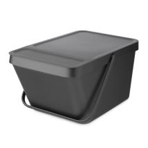 Bidone Impilabile Da 20 L Grigio Scuro - Sort & Go - Brabantia