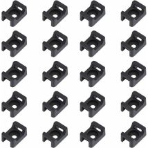 150pcs Attache De Câble Noir Supports 23mmx16mm De Type Selle Support De Base De Câble