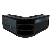 Schwarzes Ladenthekenset Demeter Mit Led-leuchte – K1500 B1500 Lm60