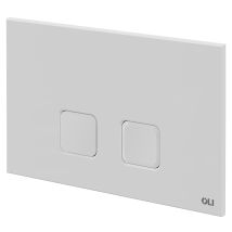 Oli - Basal White 230mm Flush Plate With Square Push Buttons