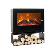 Purline - Chimenea Eléctrica De Suelo Con Estante 2000 W