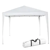 Gazebo 3x2 Mt Pieghevole Bianco Da Giardino Richiudibile Con Borsa