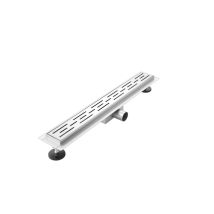 Adema Ralo Caniveau De Douche - 90cm - Avec Grille - Avec Bride - Inox Brossé
