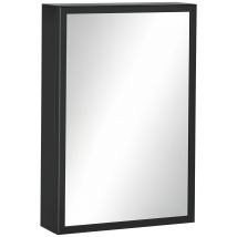 Kleankin - Wall Mounted Bathroom Cabinet With Mirror And Storage Shelves