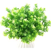 Minkurow 4pcs Plantas Artificiales Arbustos Decoración Arbustos Artificiales Plantas De Simulación Arbustos Ramos De Plástico Decoración Para Interior
