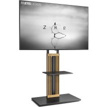 Fitueyes - Design Tv Stnder Standfu Tv Bodenstnder Mit Ablage Fernsehstnder F ̈¹r Groe Fernseher 55 Bis 80 Zoll Bis Zu 50kg Hhenverstellbar Schwenkbar