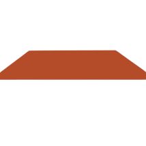 Euroceppi Tagliere Rosso Scuro Professionale 80x45x3 Cm