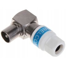 Conector IEC macho angular coaxial 90-IECM-56 5.1 – Conector de compresión sin herramientas – Instalación rápida y sencilla
