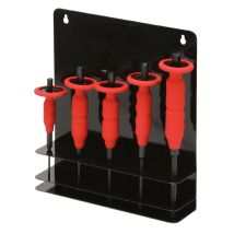 Racodon – Punzone per spine di sicurezza professionale – Set di 5 pezzi in acciaio al cromo vanadio – Diametri: 3-8 mm