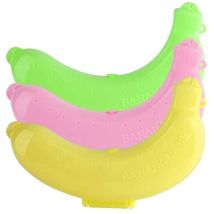 Juego De 3 Cajas De Plástico Con Forma De Plátano Para Almacenar Fruta.