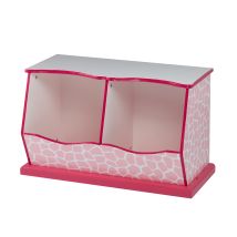 Teamson Kids - Children Pink Wooden Storage Drawers Toy Box Storage Td-12474p