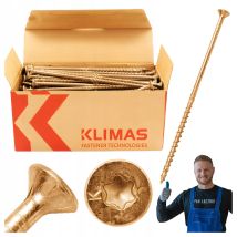 Vis À Bois 6x200 Mm - Torx - 100 Pièces - Résistantes Et Durables - Idéales Pour Vos Projets De Bricolage