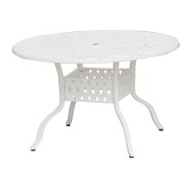 Inko - Gartentisch Alu-guss Weiß Tisch Terrassentisch Form/größe Nach Wahl Ø 120 Cm