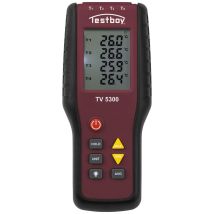 Vier-Kanal-Thermometer TV 5300 – Temperaturbereich: –200 °C bis +1372 °C – 4x K-Type-Fühler – Auto-Power-Off – Testboy