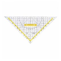 Aristo - Geometriedreieck 25cm Mit Farbig Hinterlegten Winkelgraden Mit Griff Plexiglas Glasklar