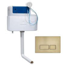 Roper Rhodes - Cascade Cistern And Plaza Square Brushed Brass Finish Dual Flush