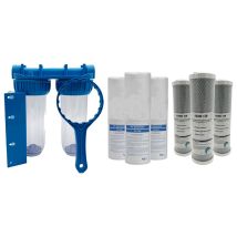 Desineo - Filtro De Doble Puerta De 50 Y 20 Micrones De Sedimento