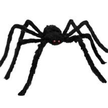 Spinne Deko 90 cm – Künstliche Spinne aus Schaumstoff und Polyester – Halloween Dekoration – Gruselige Atmosphäre