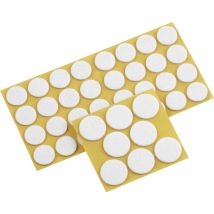 Wu0645296 Filzgleiter Selbstklebend, Rund Weiß 1 Set - Metafranc