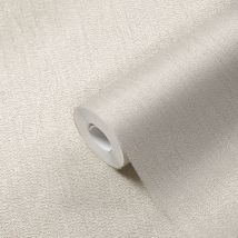 Tapete Attractive 2 – 10,05 m x 0,53 m – Vlies – Struktur – Weiß, Creme – Wohnzimmer, Schlafzimmer, Flur, Küche, Esszimmer, Badezimmer