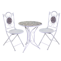 Vacchetti - Salotto Da Giardino In Metallo Bianco Mod. Frigole
