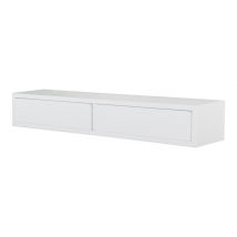 Estante De Pared Domino Con Cajones Blanco 88.2x13.4x20 Cm Set De Tacos Incluidos Sanitec