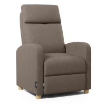 Fauteuil relax – Nalui – Tissu polyester – Inclinaison manuelle jusqu'à 160o – Dimensions : 63 x 79 x 96,5 cm
