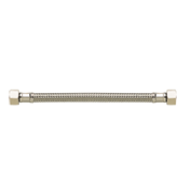 Pbtub - Trenzado Flexible Acero Inoxidable Standard - Sanitario - Ø8mm Con Junta - Hembra Hembra 12x17 - 15x21 - 300mm