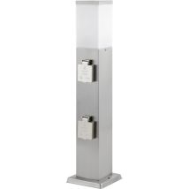 Columna de enchufe exterior IP44 – Acero inoxidable – Base E27 – Máx. 20 W – Protección IP44 – 3500 W