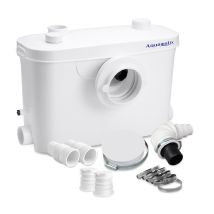 Triturador Sanitaria 400w Bomba De Elevación Sanitaria 100 L/min, Distancia De Bombeo Vertical De 6,5 M Con 3 Entradas Para Inodoro, Fregadero Y 