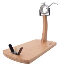 Jamonero giratorio de madera TM Home – Soporte para jamón – Tamaño tabla 25 x 48 cm – Altura 40 cm
