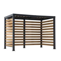 Stahl Pergola Marao In Schwarz/braun - 191cm X 313cm