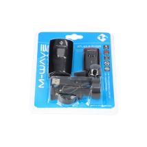 M-WAVE Fahrradleuchten-Set Atlas K 11 USB Akku – Max. Lichtstrom 70 Lumen – Lithium-Ionen-Akku – Durchmesser Halterung 22,2-33 mm – Gewicht 78 g