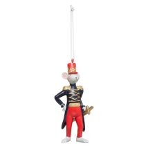 Fééric Lights – Harz Soldat Maus Weihnachten – 7cm x 6cm x 12,5cm – Weihnachtsbaumspitze