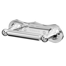 1930 Traditional Polished Chrome Wall Mounted Double Post Toilet Roll Holder - Windsor