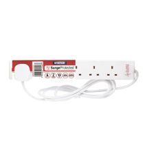 Status 6-gang Surge Protected Extension Lead 240v 2m White