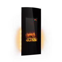 Klarstein Electric Fireplace, Electric Log Burner Indoor, 2000w Electric Fire Wall Mount Flame Electric Fire Place With Led Flame Effect, Fake 