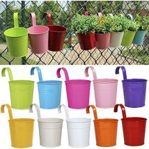 (10 Uds) Macetas De Hierro De Metal Para Colgar Balcón Jardín Decoración Del Hogar